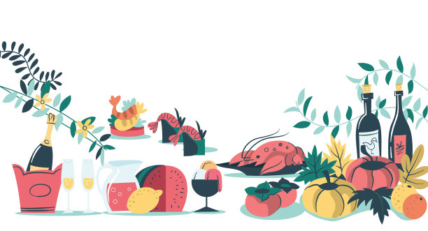 餐厅时令食物-地中海食物-媒介说明图片下载