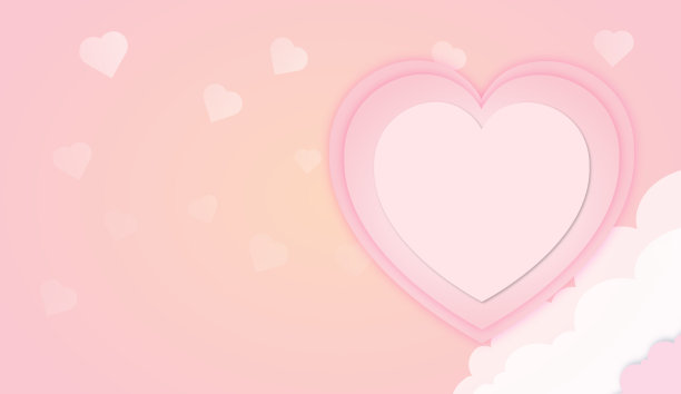 粉色背景中的心形和心形图片下载
