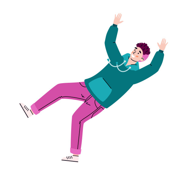 自由飞翔的灵感青年在想象向量插图。图片下载