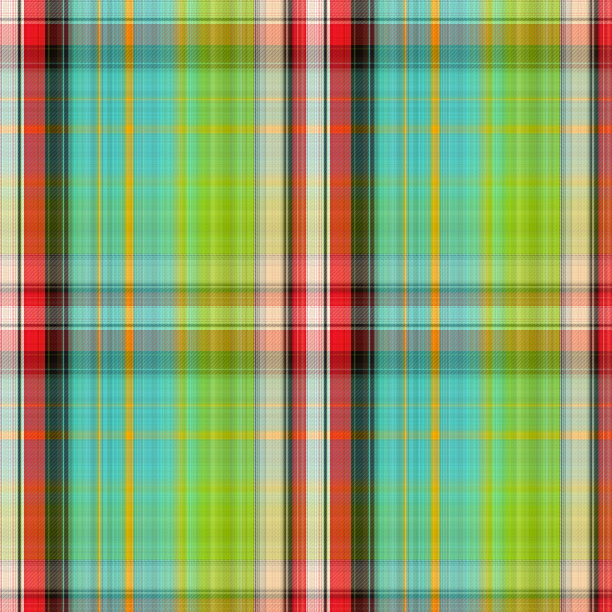 格子无缝模式设置。无尽的格子呢的背景。无尽的五彩缤纷的背景。光栅插图。图片下载