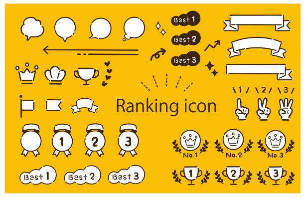 简单可爱的手写排名图标图片下载