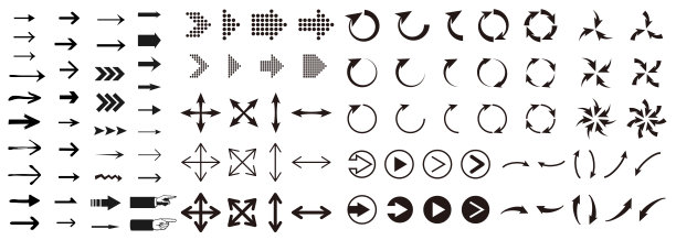 各种箭头图标集的图像图片下载