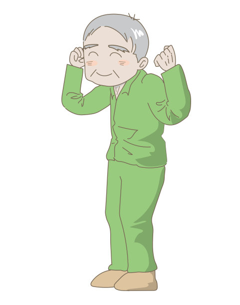 强壮的老人用拳头抽打图片下载