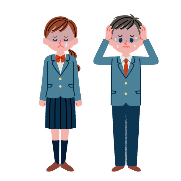 问题高中生插画素材(全身)图片下载