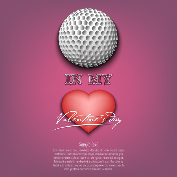 高尔夫在我心中。情人节快乐图片下载