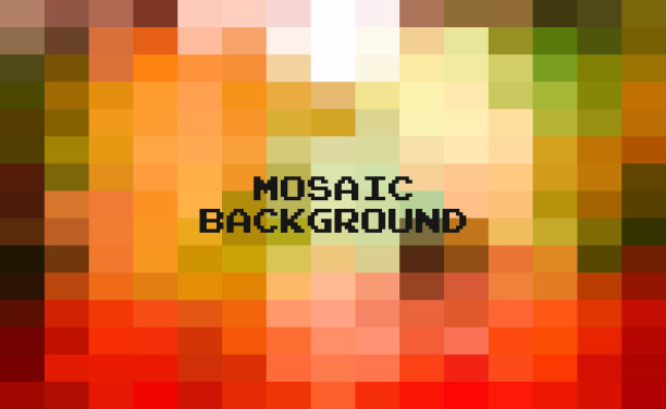抽象彩色几何背景，创意设计模板。像素艺术网格马赛克，8位矢量背景。图片下载