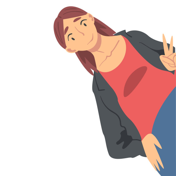 友好的女孩从上方矢量图看相机图片下载