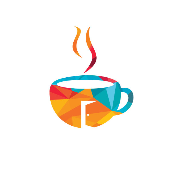 咖啡杯和大门图标。图片下载