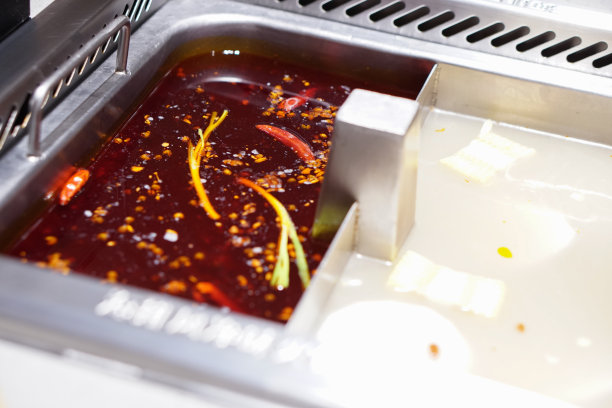 辣酱麻辣汤火锅-近距离拍摄图片下载