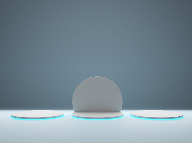 绿色背景的圆形讲台或基座图片下载