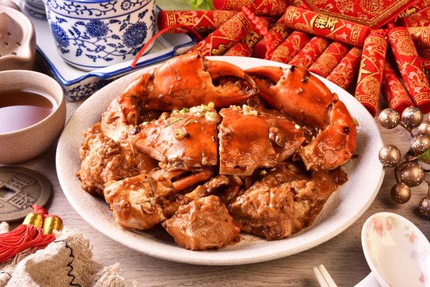 蟹肉炒年糕图片下载