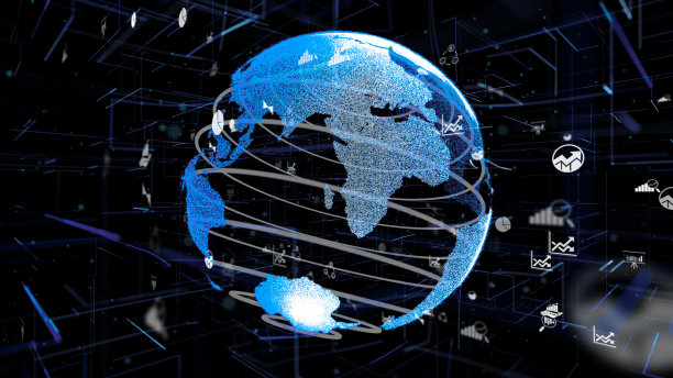 智能商业数据分析技术抽象图片下载