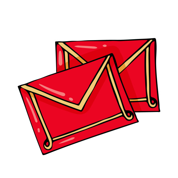 中国的红包里装着幸福和繁荣的祝福。矢量图图片下载