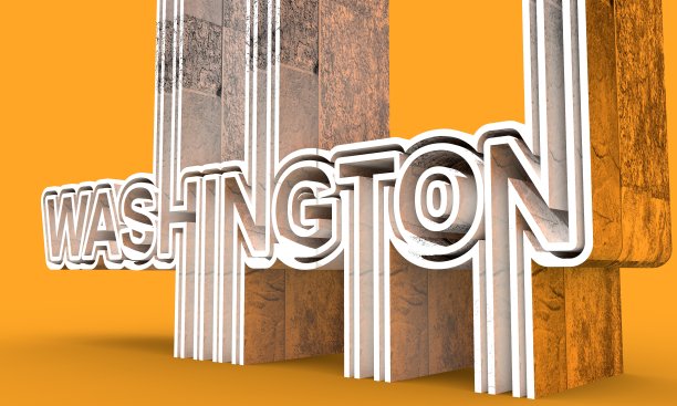 华盛顿州的名字。图片下载