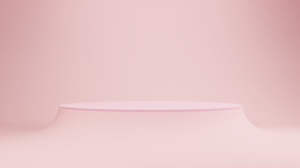 讲台或舞台粉红色粉彩背景。图片下载