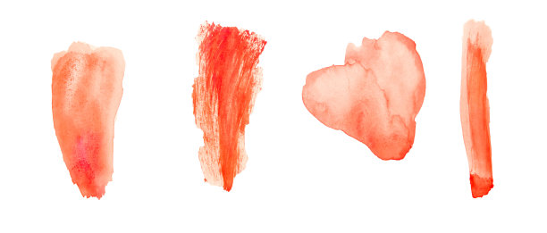 纹理红色水彩点，彩色背景，溅红色油漆在白色的背景图片下载