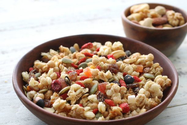 各种谷类和格兰诺拉麦片图片下载