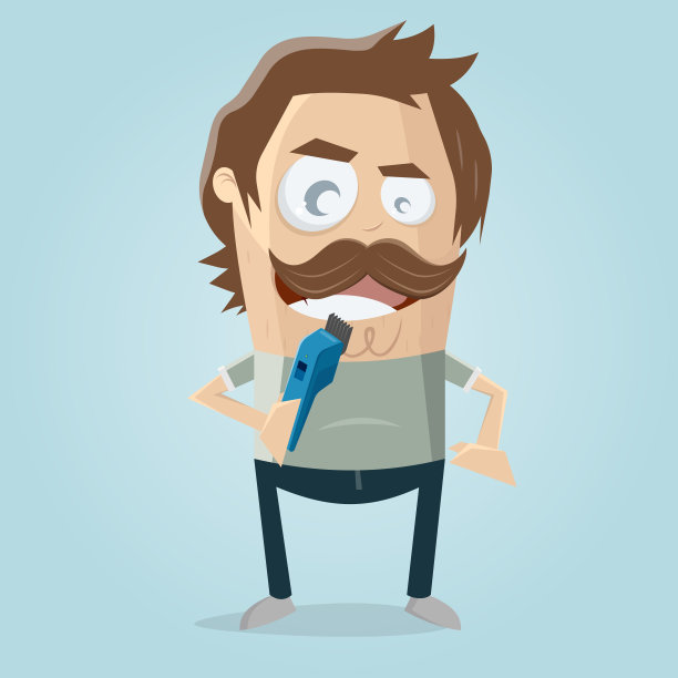 有趣的卡通人物需要理发了图片下载