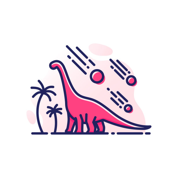 恐龙巴罗龙矢量插图，中生代图片下载