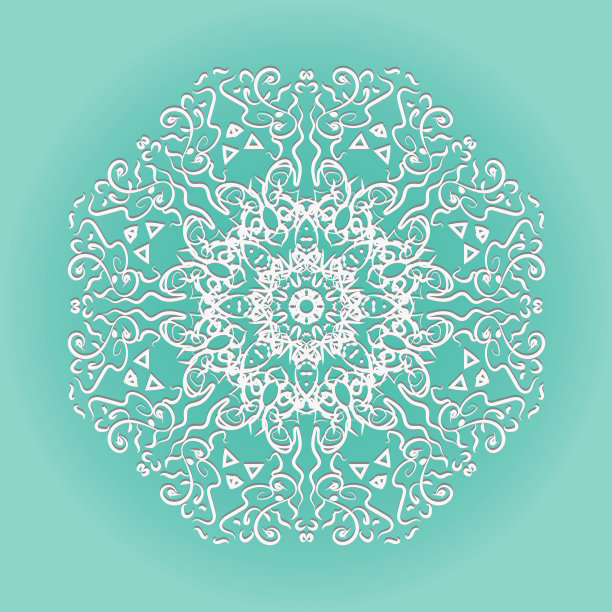 装饰性蕾丝图案，背景有许多细节，看起来像钩织手工蕾丝，花边阿拉伯式设计。矢量图图片下载