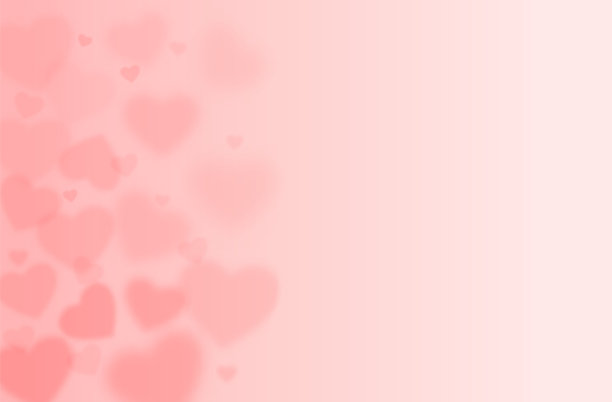 情人节背景与粉色模糊的心。图片下载