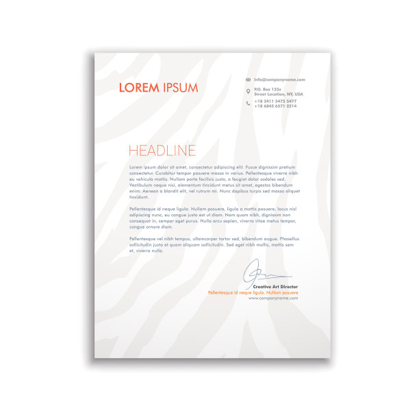 文档设计模板。带有纹理的白色床单。业务文档类型。矢量字母设计设计。图片下载