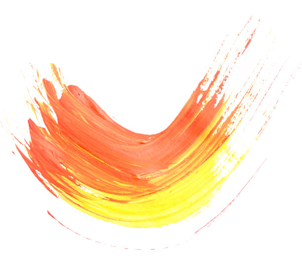 黄色和红色的笔触图片下载