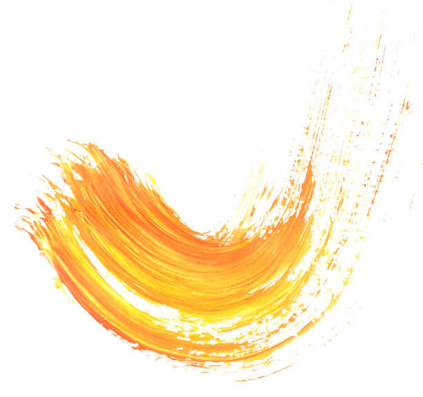 黄色和红色的笔触图片下载