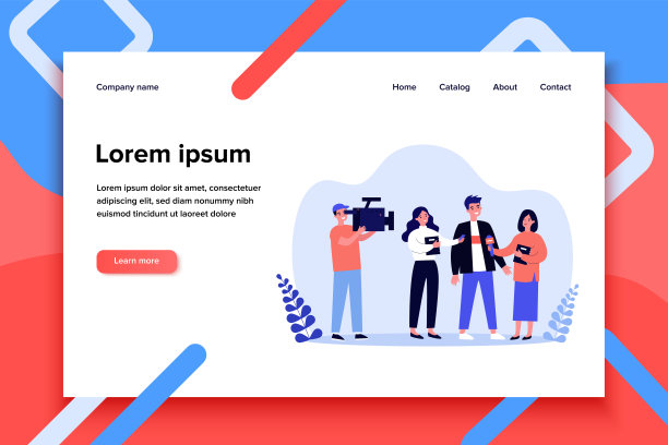 女记者用麦克风采访男性图片下载