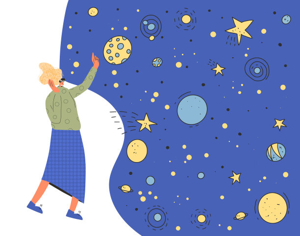 戴着vr眼镜的人。向量虚拟现实集图片下载