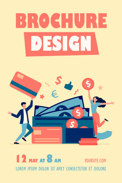 快乐的小男人和女人，大钱包图片下载