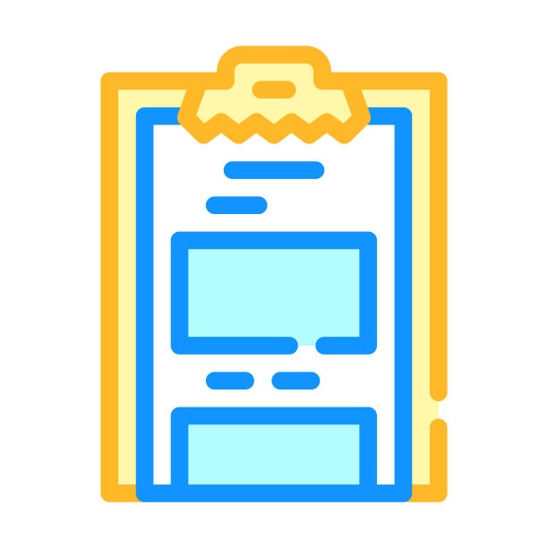 任务列表的呼叫中心颜色图标矢量插图图片下载