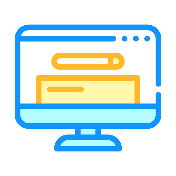 浏览器搜索操作系统彩色图标矢量插图图片下载