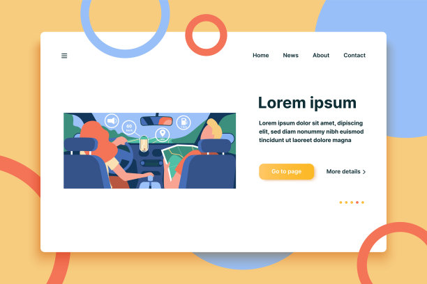 司机和乘客在地图上的道路上行驶图片下载