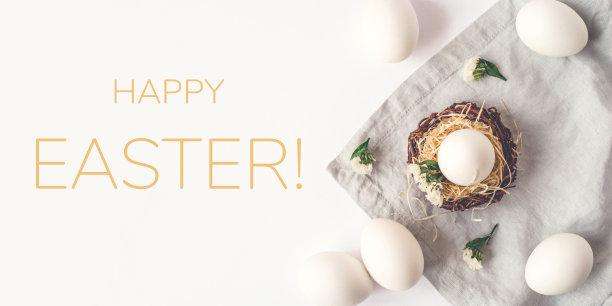 用复活节彩蛋装饰复活节背景。图片下载