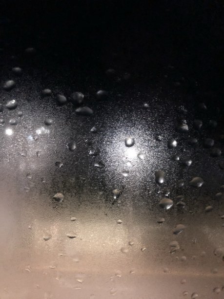 雨点在夜里落下。图片下载