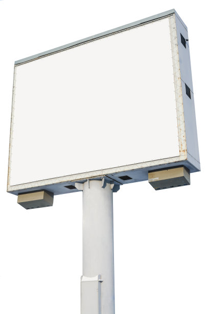 白色背景的广告牌图片下载
