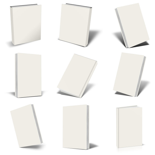 9个带阴影的空白白板模型。图片下载