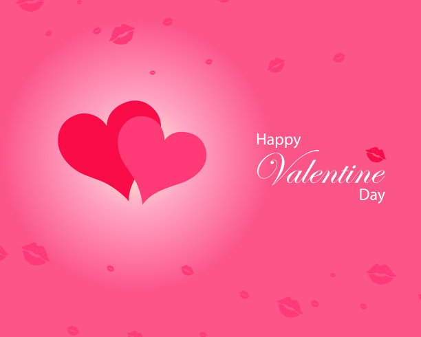 情人节快乐，情侣问候。美丽的背景与心形的气球。图片下载