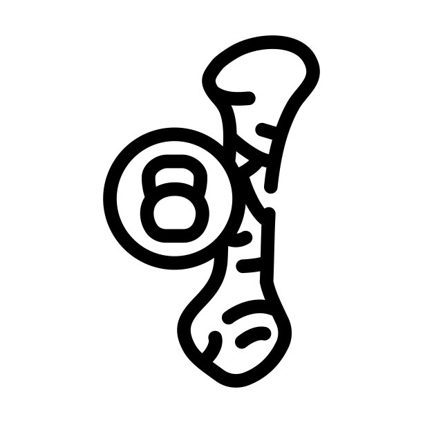 骨钝或严重疼痛线图标矢量插图图片下载