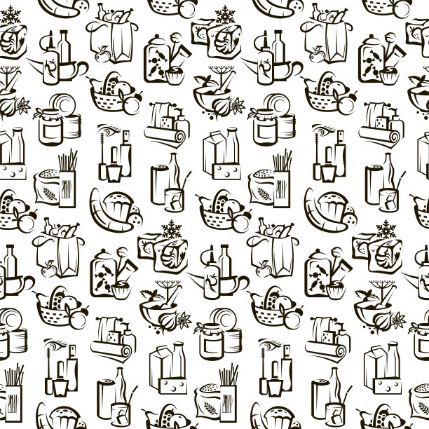 食品和货物的无缝模式图片下载