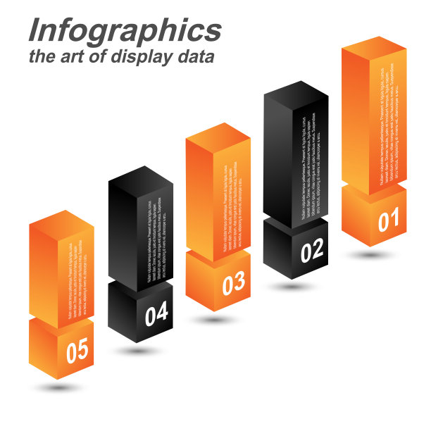信息图表设计模板。想法显示信息，排名和统计。图片下载