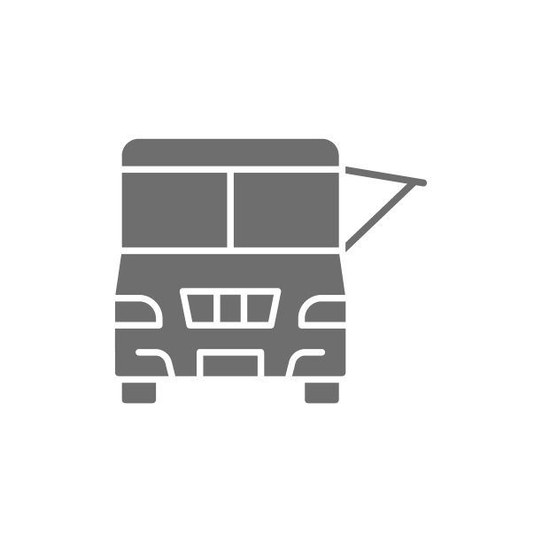 快餐车，节日车，灰色图标。图片下载