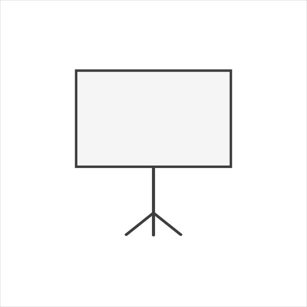 投影仪屏幕上的矢量图像白色隔离图片下载