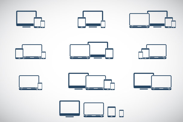 响应式网页设计图标集。图片下载