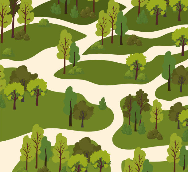 树木和道路的景色图片下载