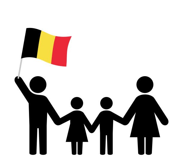 家族标志与比利时国旗图片下载