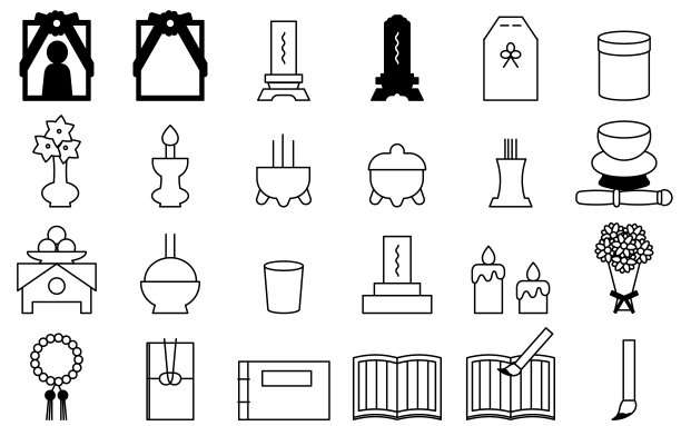 佛教葬礼标志，24个图片下载