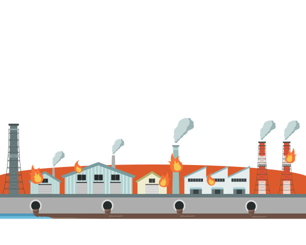 厂区因火灾排烟图片下载