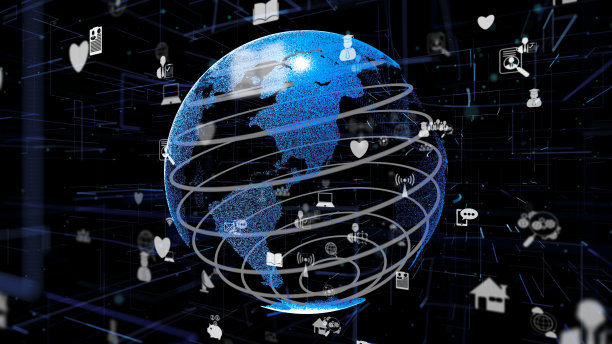 未来的在线互联网网络和物联网概念图片下载